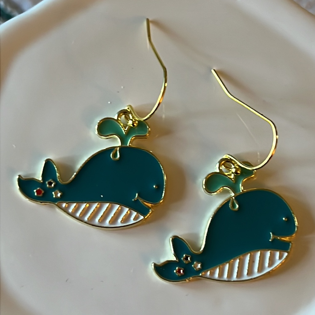 Whale Earrings